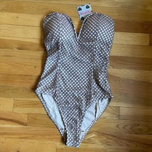 Large Mesh Bandeau Bodysuit (BRAND NEW)